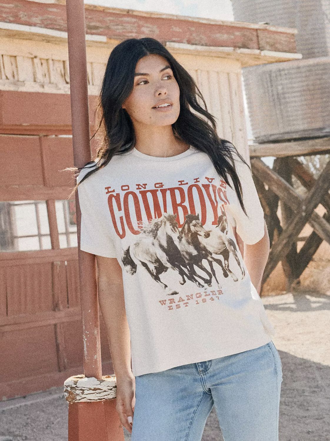 Wrangler STAMPEDING STALLIONS GIRLFRIEND GRAPHIC TEE
