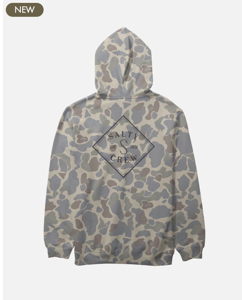 Salty Crew Tippet Ranger Hood Fleece - Sand Camo