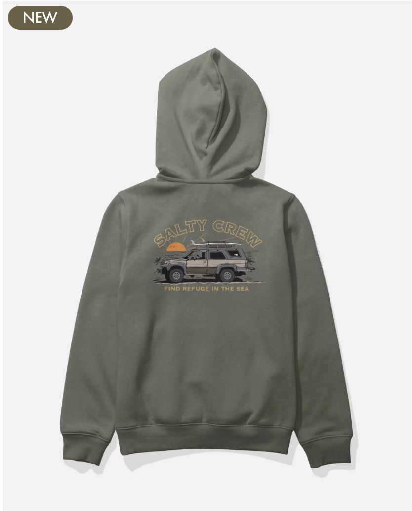 Salty Crew Get Ready Boys Fleece - Dusty Olive
