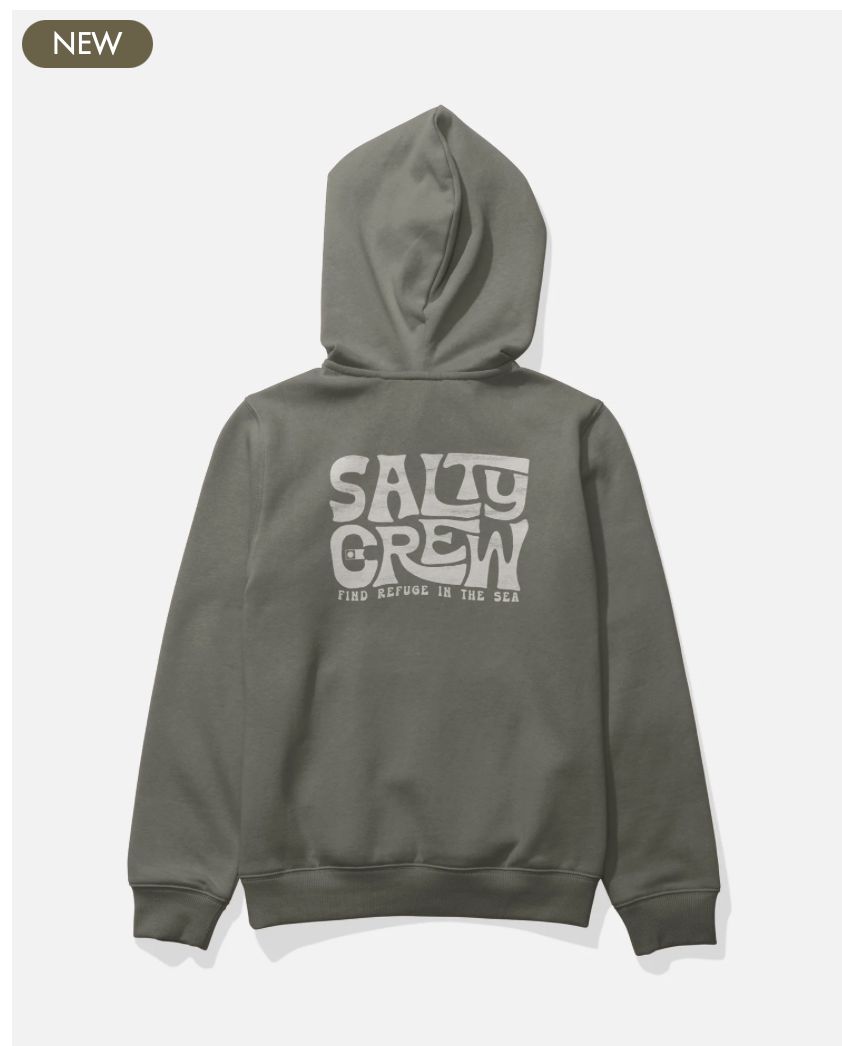 Salty Crew Freestyle Boys Fleece - Dusty Olive