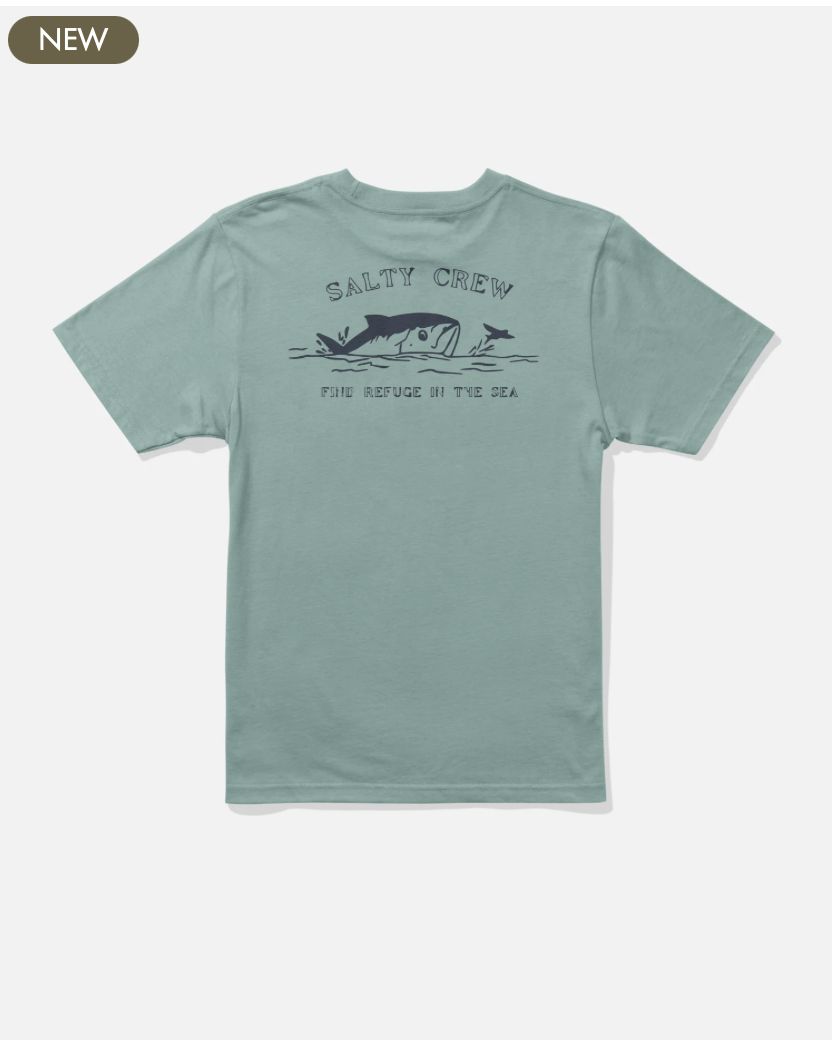Salty Crew Peeked Boys Tee - Mackerel