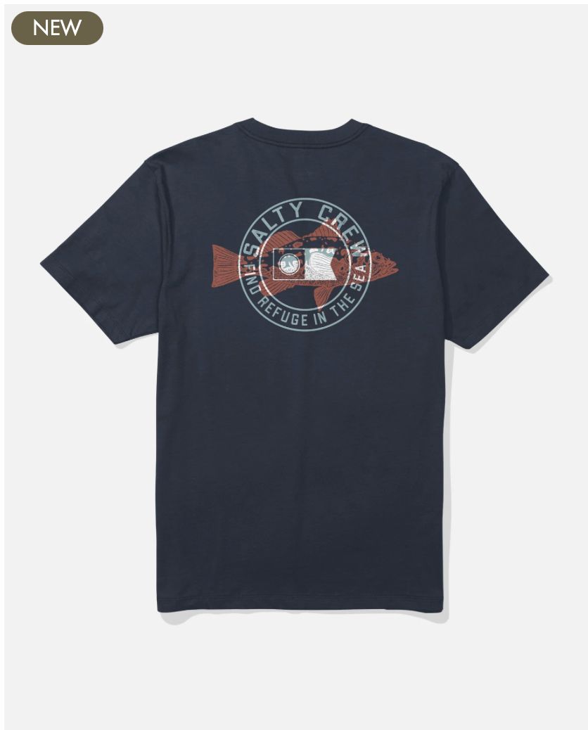 Salty Crew Kritter Stamp Crew Tee - Navy