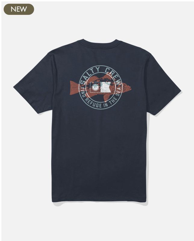 Salty Crew Kritter Stamp Crew Tee - Navy