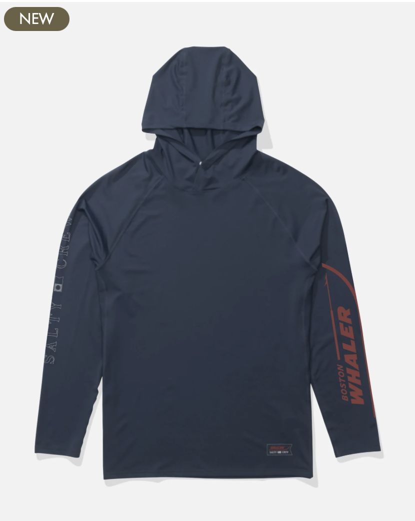 Salty Crew Whaler Apex Perforated Sunshirt - Navy