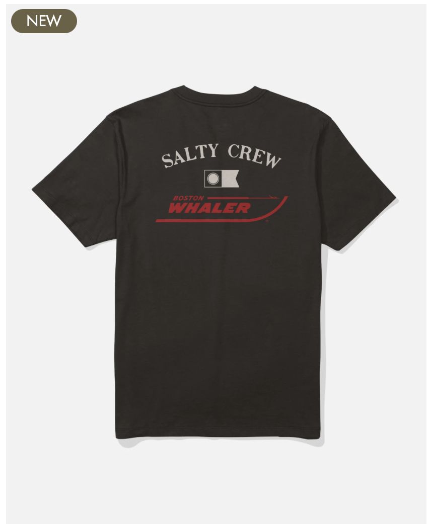 salty Crew Whaler Icon Crew Tee - Black