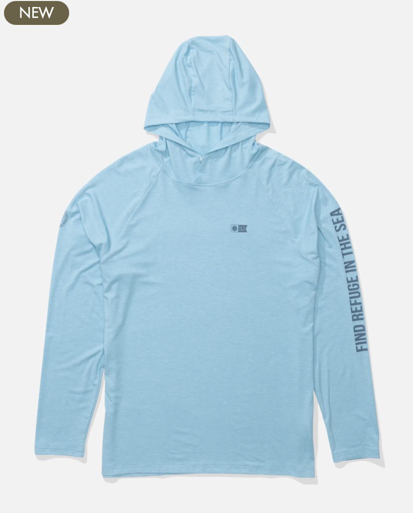 Salty Crew Mariner Lite UV Hood - Air Blue