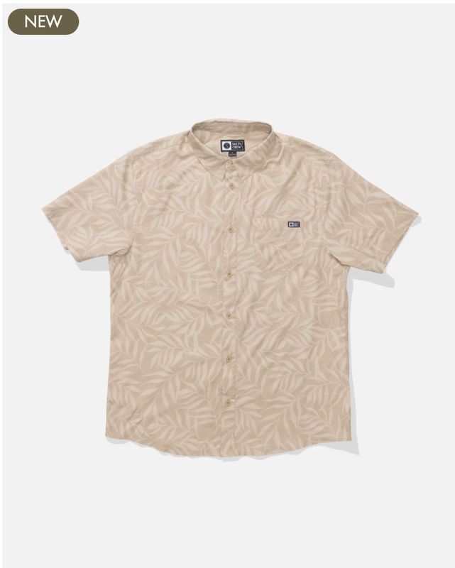 Salty Crew Breezer Perforated Button Up - Khaki