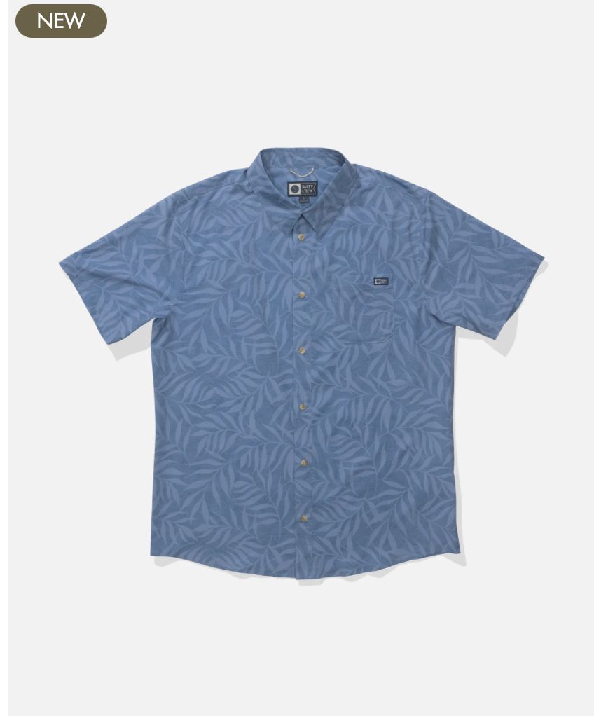 Salty Crew Drifter UV Button Up - Captains Blue