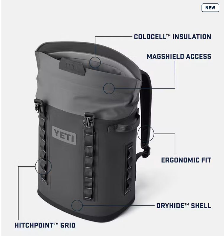 Yeti HOPPER® M20 BACKPACK SOFT COOLER Fog Grey Blue