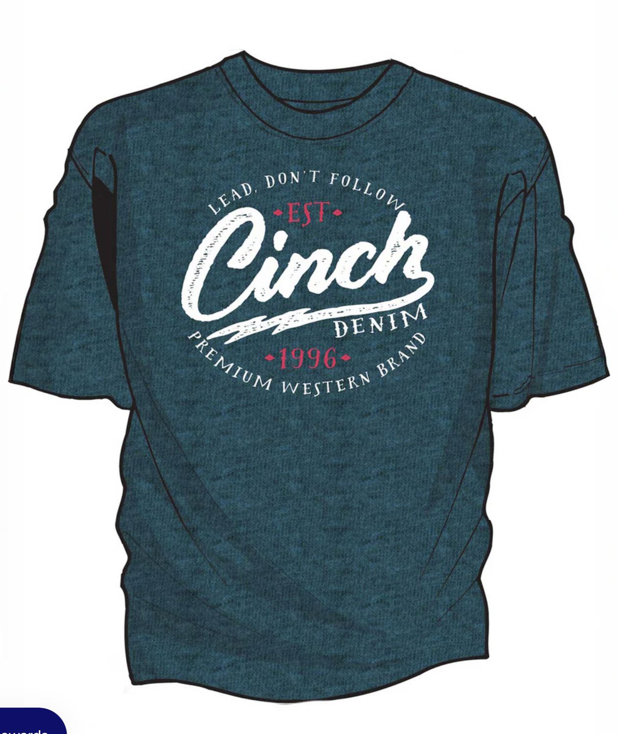 Cinch Turquoise with fuchsia Tee