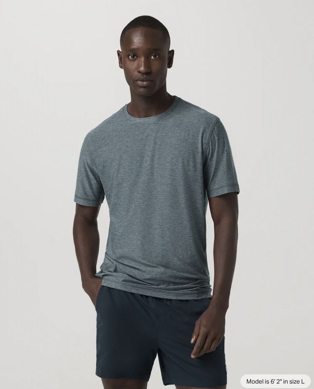 Vuori Strato Tech Tee Blue Sea Heather