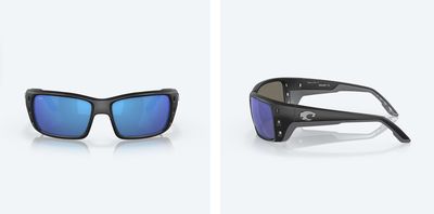 Costa Permit Matte Black Blue Mirror Polarized Glass