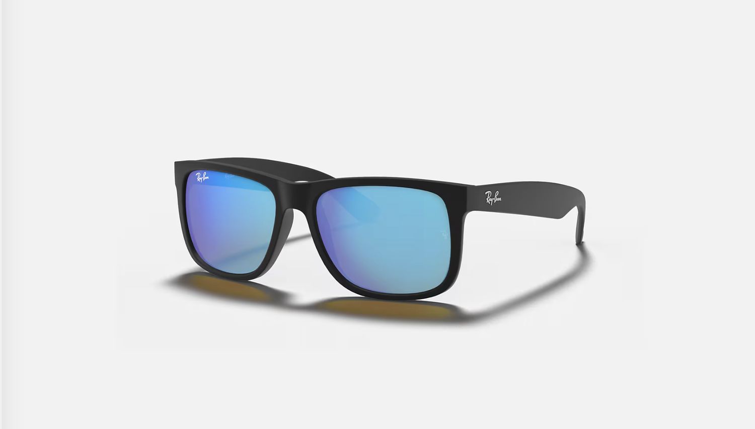 Rayban JUSTIN COLOR MIX Rubber Matte Black Blue Mirror
