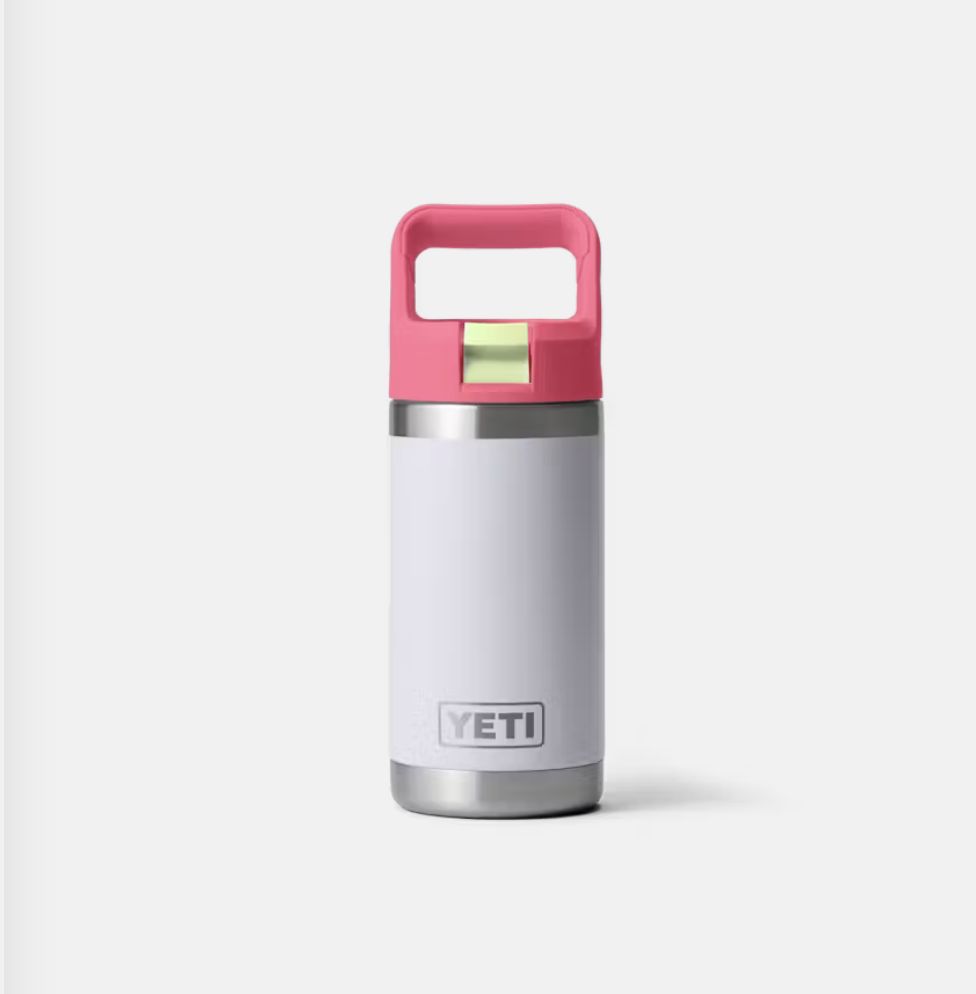 Yeti RAMBLER® JR. 355 ML KIDS WATER BOTTLE  WITH COLOUR-MATCHED STRAW CAP Mist Pink Grasshopper