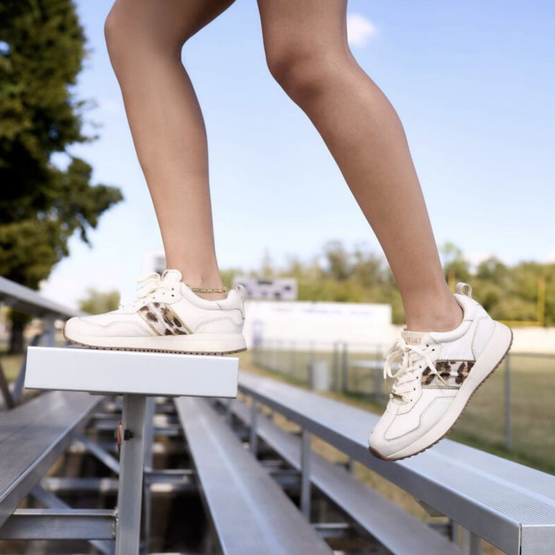 Ariat Ranch Runner Shoe BRIGHT CREAM|GILDED LEOPARD HAIR ON