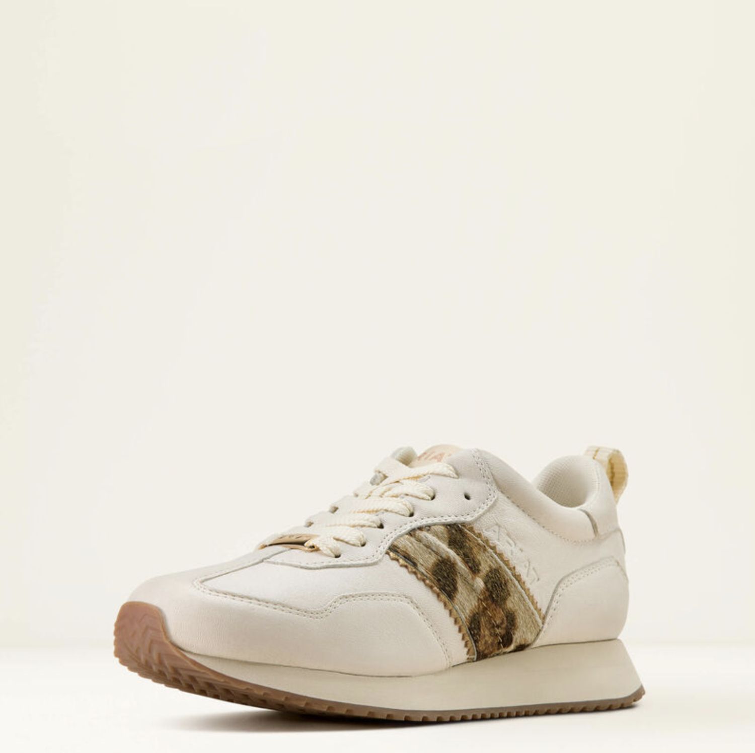 Ariat Ranch Runner Shoe BRIGHT CREAM|GILDED LEOPARD HAIR ON