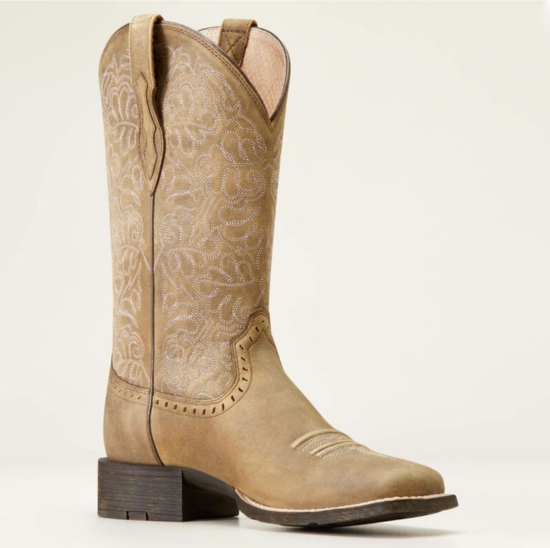 Ariat Round Up Remuda Wide Square Toe Western BootBrown Bomber