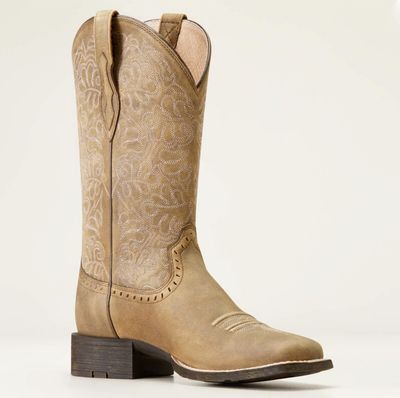 Ariat Round Up Remuda Wide Square Toe Western BootBrown Bomber
