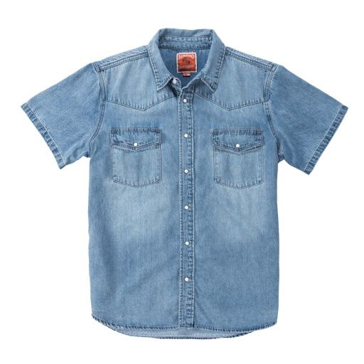 THE WYATT PEARL SNAP SHORT SLEEVE, Size: Medium