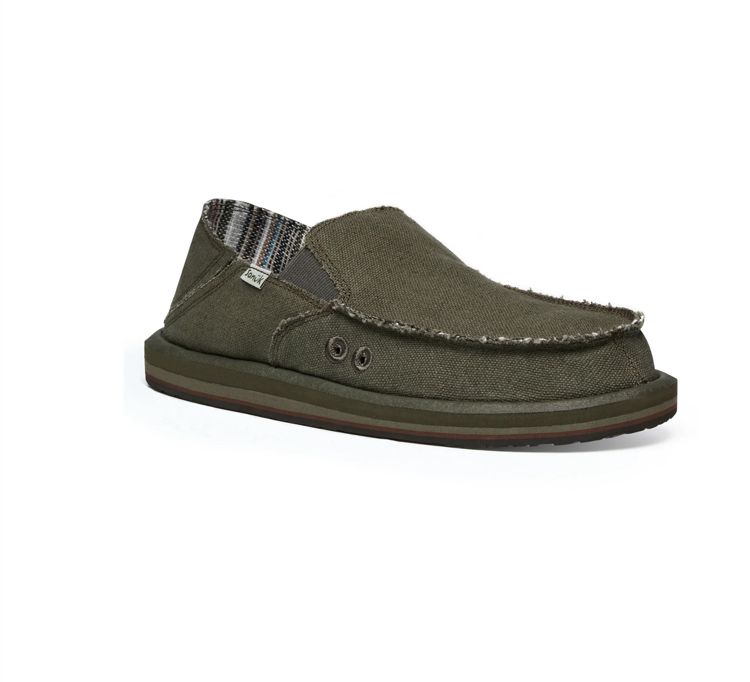 Sanuk Donny Army Hemp Best Selling Hemp Loafers