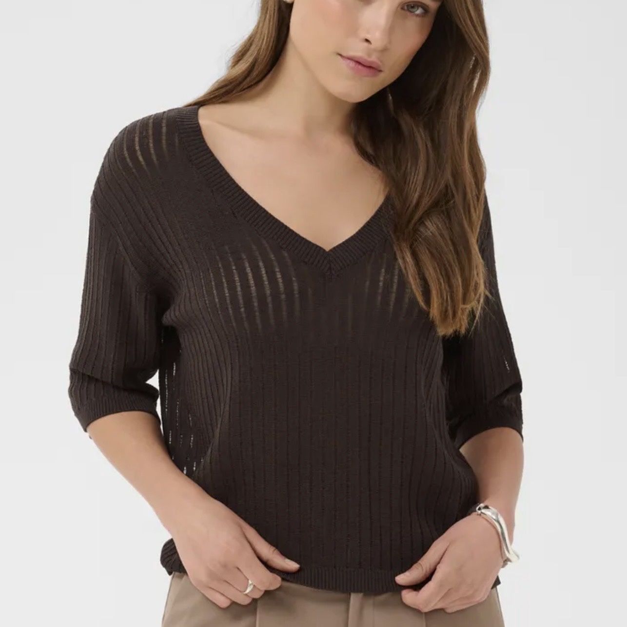 Kaffe Abalina V-Neck Pullover