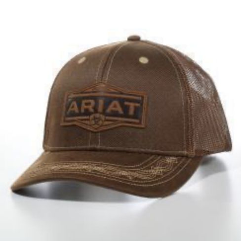 ARIAT MENS VINTAGE LOGO BROWN CAP
