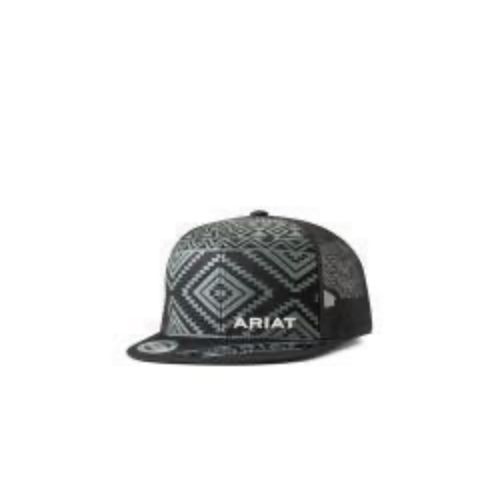 ARIAT YOUTH FLAT BILL AZTEC PATTERN BK