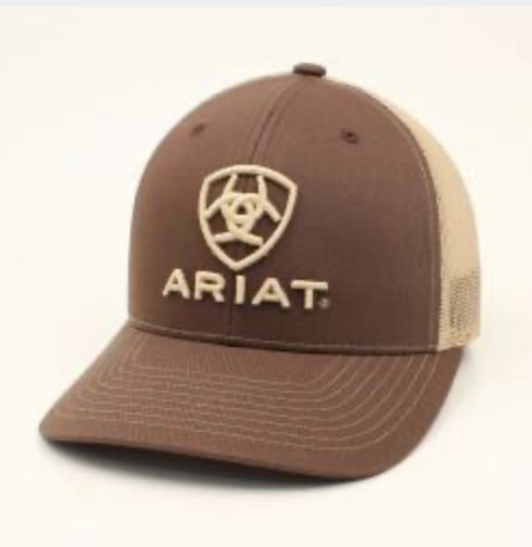 ARIAT MENS CAP SHIELD BROWN