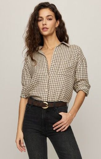 Z Supply RIVER PLAID BUTTON UP, Size: XS