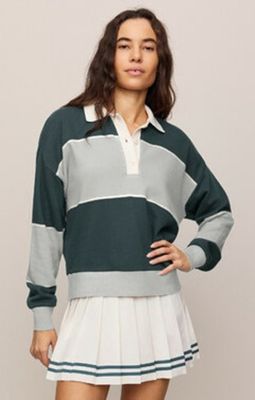 Z Supply STUDY BREAK POLO SWEATSHIRT