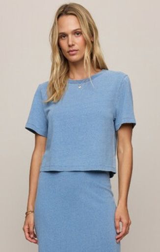 Z Supply STELLAN JERSEY DENIM TEE, Size: XS