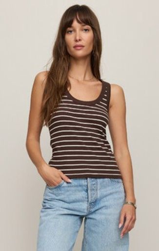 Z Supply ROWE STRIPED SCOOP TANK, Size: XS