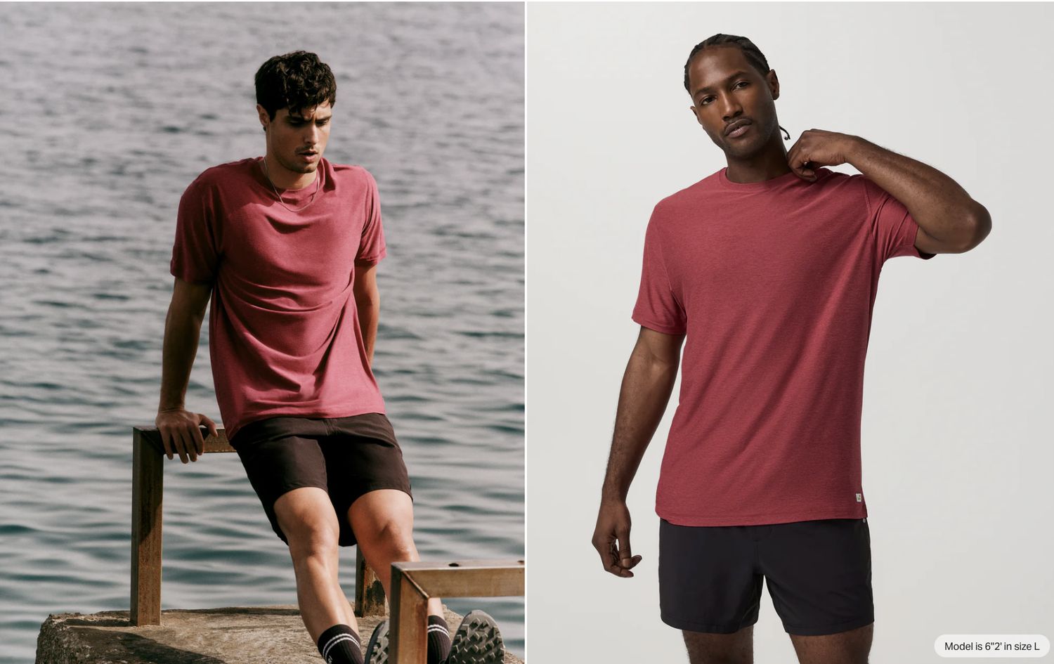 Vuori Strato Tech Tee Sour Cherry Heather