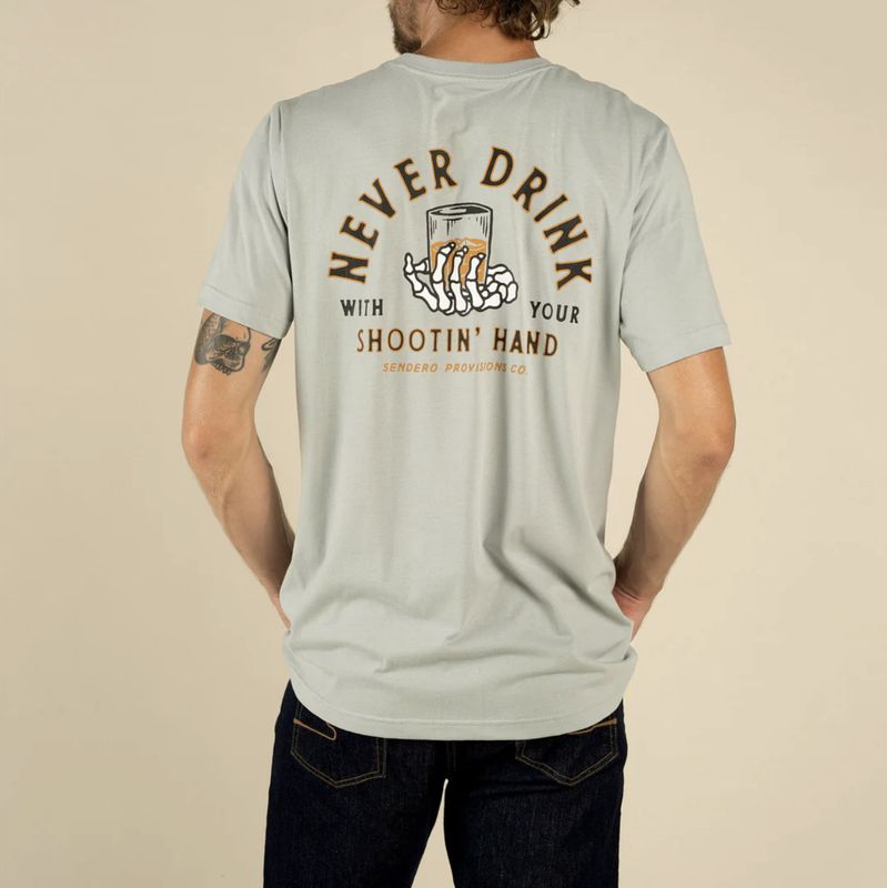 Sendero SHOOTIN' HAND T-SHIRT Big Sky Blue