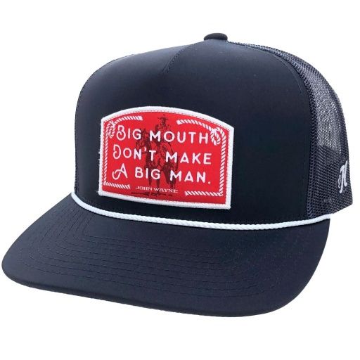HOOEY "JOHN WAYNE" HAT NAVY W/ RED &amp; WHITE PATCH