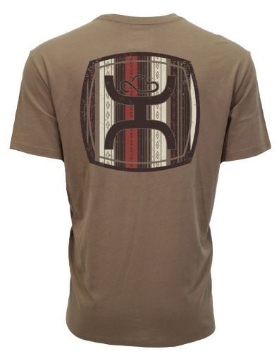 HOOEY "ZENITH" Brown W/MULTI-COLOR STRIPES HOOEY T-SHIRT, Size: S