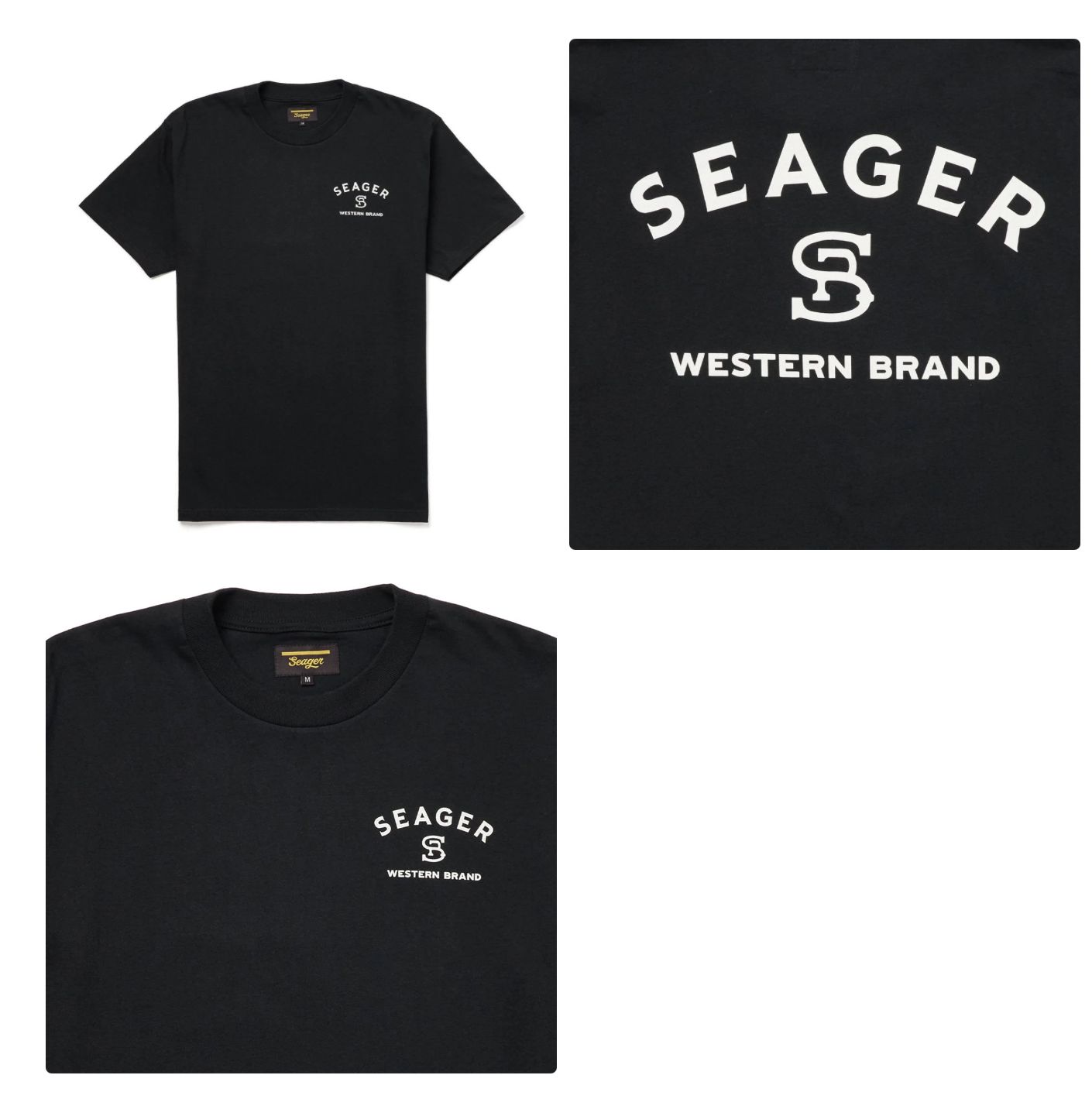 Seager BRANDED TEE BLACK