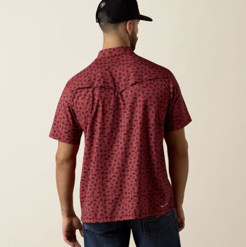 Ariat Printed VentTEK Western Yoke Classic Fit Snap RHUBARB DESERT CREATURES PRINT