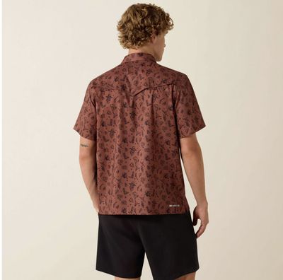 Ariat Printed VentTEK Western Yoke Classic Fit Snap Shirt Soft Silt