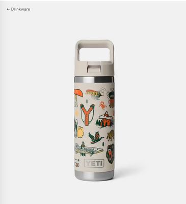 Yeti RAMBLER® 532 ML WATER BOTTLE  WITH COLOUR-MATCHED STRAW CAP Cape Summer Camp