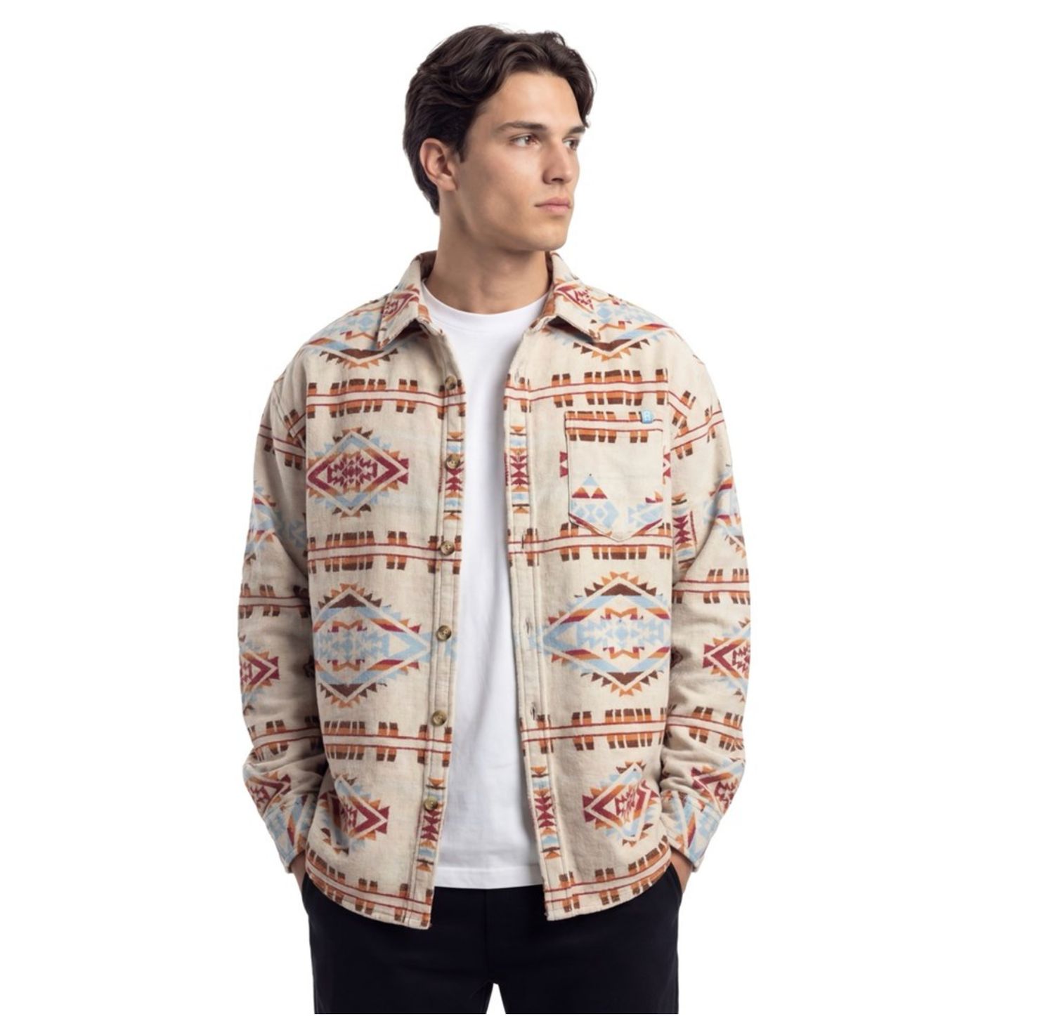 TEAMLTD Shop Summit Aztec Overshirt - Ivory
