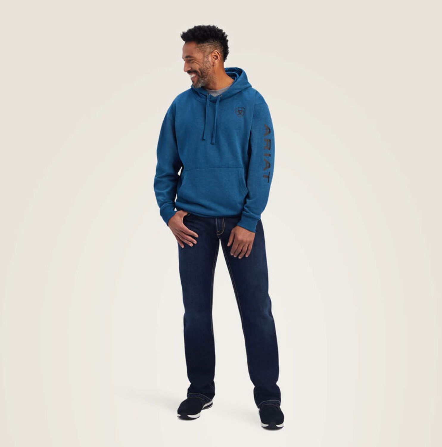 Ariat Logo Hoodie Poseidon Heather
