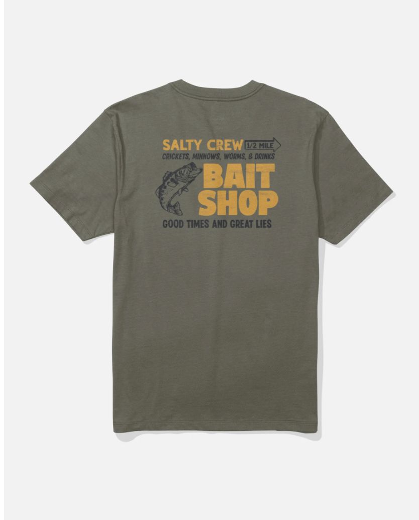 Salty Crew Bait Shop Tee - Dusty Olive