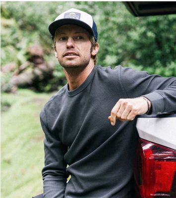 Roark Well Worn Thermal Long Sleeve Tee Onyx