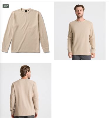Roark Well Worn Thermal Long Sleeve Tee Fossil