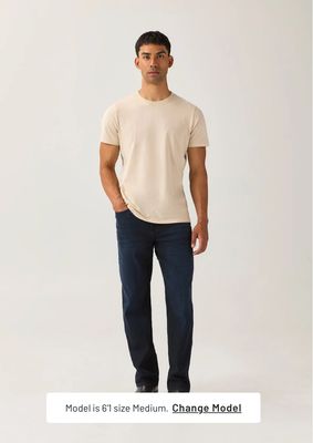 DUER PurePima Only Tee - Oat