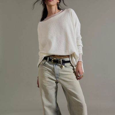 Free People Latte Blues Thermal Ivory