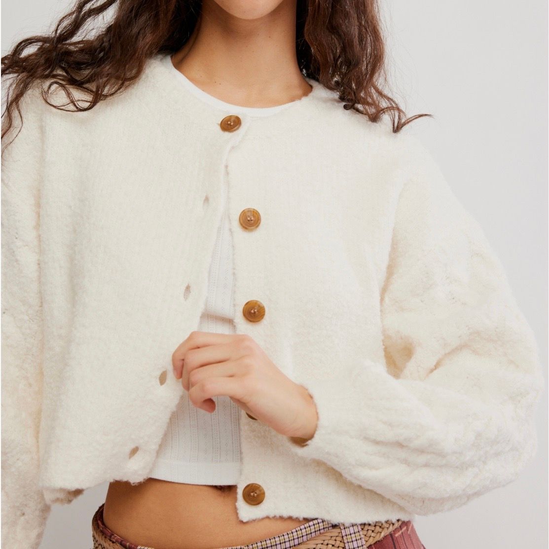 Free People Thistle Cardi Ivory