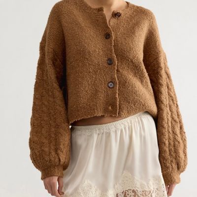Free People Thistle Cardi Macadamia