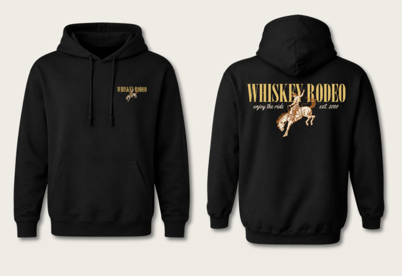 Whiskey Hoodie Option 1 Black